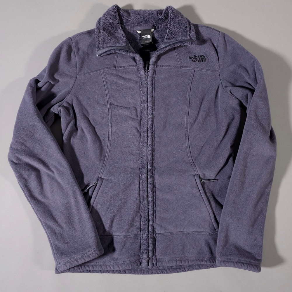 The North Face Fleece Jacket Womens Small Purple TKA 100 Full Zip Mock Neck - Picture 3 of 6